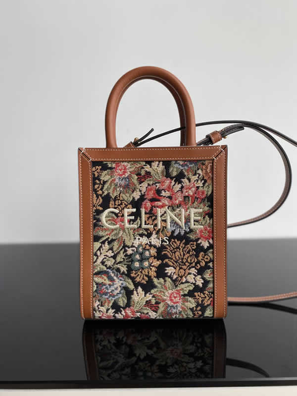 Fake Celine Cabas Triomphe Mini Embroidered Shopping Bag Messenger Bag
